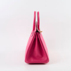 Hermes Birkin 25 Rose Tyrien Epsom GHW Q Square Stamp