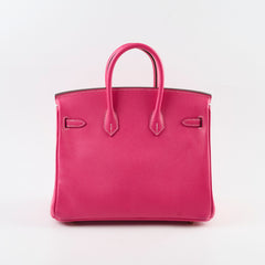 Hermes Birkin 25 Rose Tyrien Epsom GHW Q Square Stamp