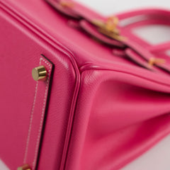 Hermes Birkin 25 Rose Tyrien Epsom GHW Q Square Stamp