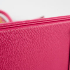 Hermes Birkin 25 Rose Tyrien Epsom GHW Q Square Stamp