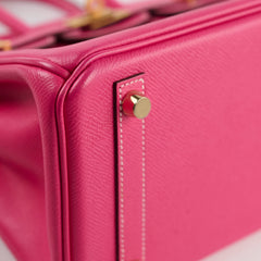 Hermes Birkin 25 Rose Tyrien Epsom GHW Q Square Stamp