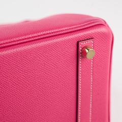 Hermes Birkin 25 Rose Tyrien Epsom GHW Q Square Stamp