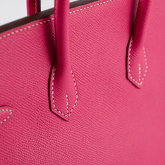 Hermes Birkin 25 Rose Tyrien Epsom GHW Q Square Stamp