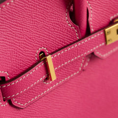 Hermes Birkin 25 Rose Tyrien Epsom GHW Q Square Stamp