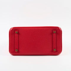 Hermes Birkin 25 Rouge De Coeur C Stamp