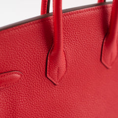 Hermes Birkin 25 Rouge De Coeur C Stamp