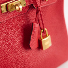 Hermes Birkin 25 Rouge De Coeur C Stamp