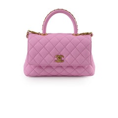Chanel Small Coco Handle Caviar Pink Microchipped