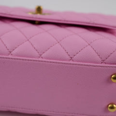 Chanel Small Coco Handle Caviar Pink Microchipped