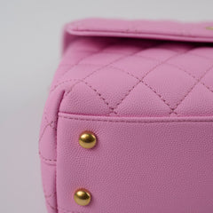 Chanel Small Coco Handle Caviar Pink Microchipped