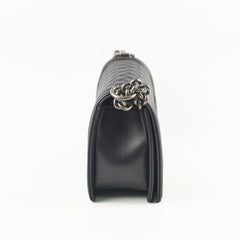 Chanel Old Medium Boy Black Microchipped