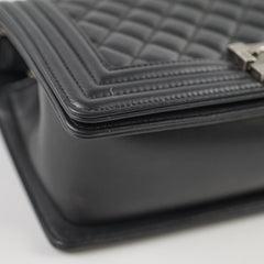 Chanel Old Medium Boy Black Microchipped