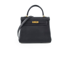 Hermes Kelly 25 Togo GHW Noir D Stamp