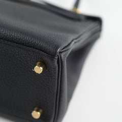 Hermes Kelly 25 Togo GHW Noir D Stamp