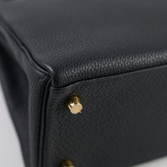 Hermes Kelly 25 Togo GHW Noir D Stamp