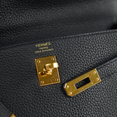 Hermes Kelly 25 Togo GHW Noir D Stamp