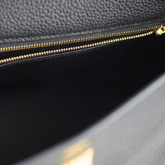 Hermes Kelly 25 Togo GHW Noir D Stamp