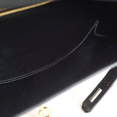 Hermes Kelly 25 Togo GHW Noir D Stamp
