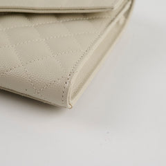 Saint Laurent Envelope Clutch White