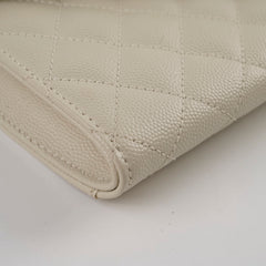 Saint Laurent Envelope Clutch White