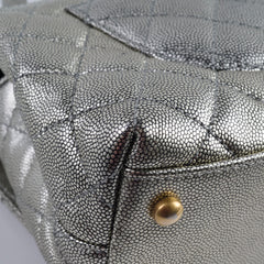 Chanel Small Coco Handle Metallic Silver 28 Series