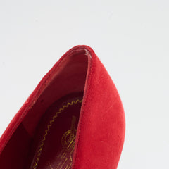 Saint Laurent Pumps Red Suede Size 38.5