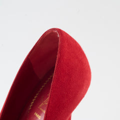Saint Laurent Pumps Red Suede Size 38.5