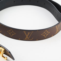 Louis Vuitton Reverse Belt Size 95 Black/Monogram
