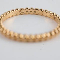 Van Cleef & Arpels Perlee Pearls Ring Size 53 Rose Gold