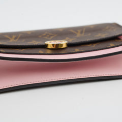 Louis Vuitton Flore Chain Wallet On Chain Monogram Pink