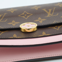 Louis Vuitton Flore Chain Wallet On Chain Monogram Pink