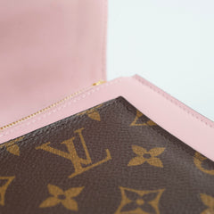 Louis Vuitton Flore Chain Wallet On Chain Monogram Pink