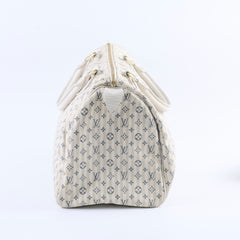 Louis Vuitton Speedy 30 Mini Lin Fabric Bag Cream