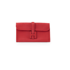 Hermes Jige Elan Clutch Evercolor Red - A Stamp