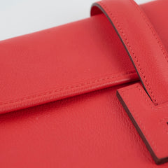 Hermes Jige Elan Clutch Evercolor Red - A Stamp