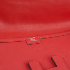 Hermes Jige Elan Clutch Evercolor Red - A Stamp