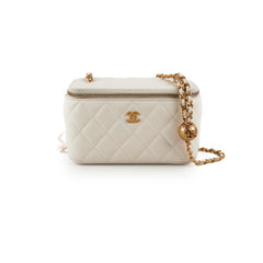 Chanel Vanity Pearl Crush White Lambskin