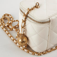 Chanel Vanity Pearl Crush White Lambskin