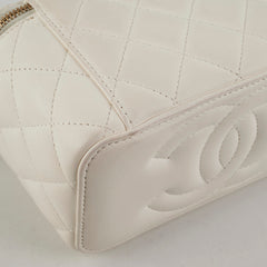 Chanel Vanity Pearl Crush White Lambskin