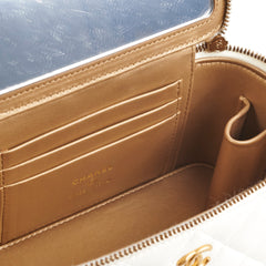 Chanel Vanity Pearl Crush White Lambskin