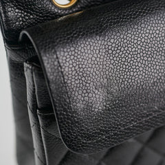Chanel Medium/Large Caviar Classic Double Flap Black HOLD BC