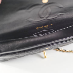 Chanel Medium/Large Caviar Classic Double Flap Black HOLD BC
