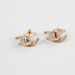 Chanel CC Logo Pearl Earrings