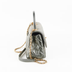 Chanel Small Coco Handle Metallic Silver 28 Series