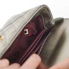 Chanel Small Coco Handle Metallic Silver 28 Series