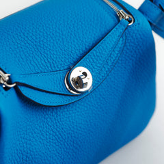 Hermes Mini Lindy Clemence Blue - Z Stamp (2021)