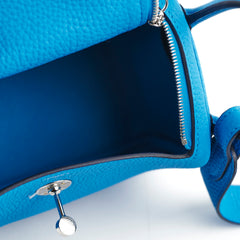 Hermes Mini Lindy Clemence Blue - Z Stamp (2021)
