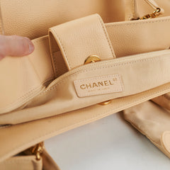 Chanel Caviar Cerf Tote Large Beige