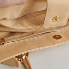 Chanel Caviar Cerf Tote Large Beige