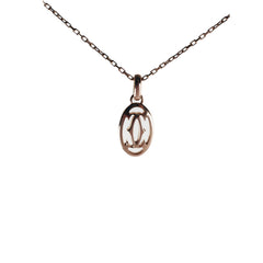 Cartier Logo Double C Necklace Pink